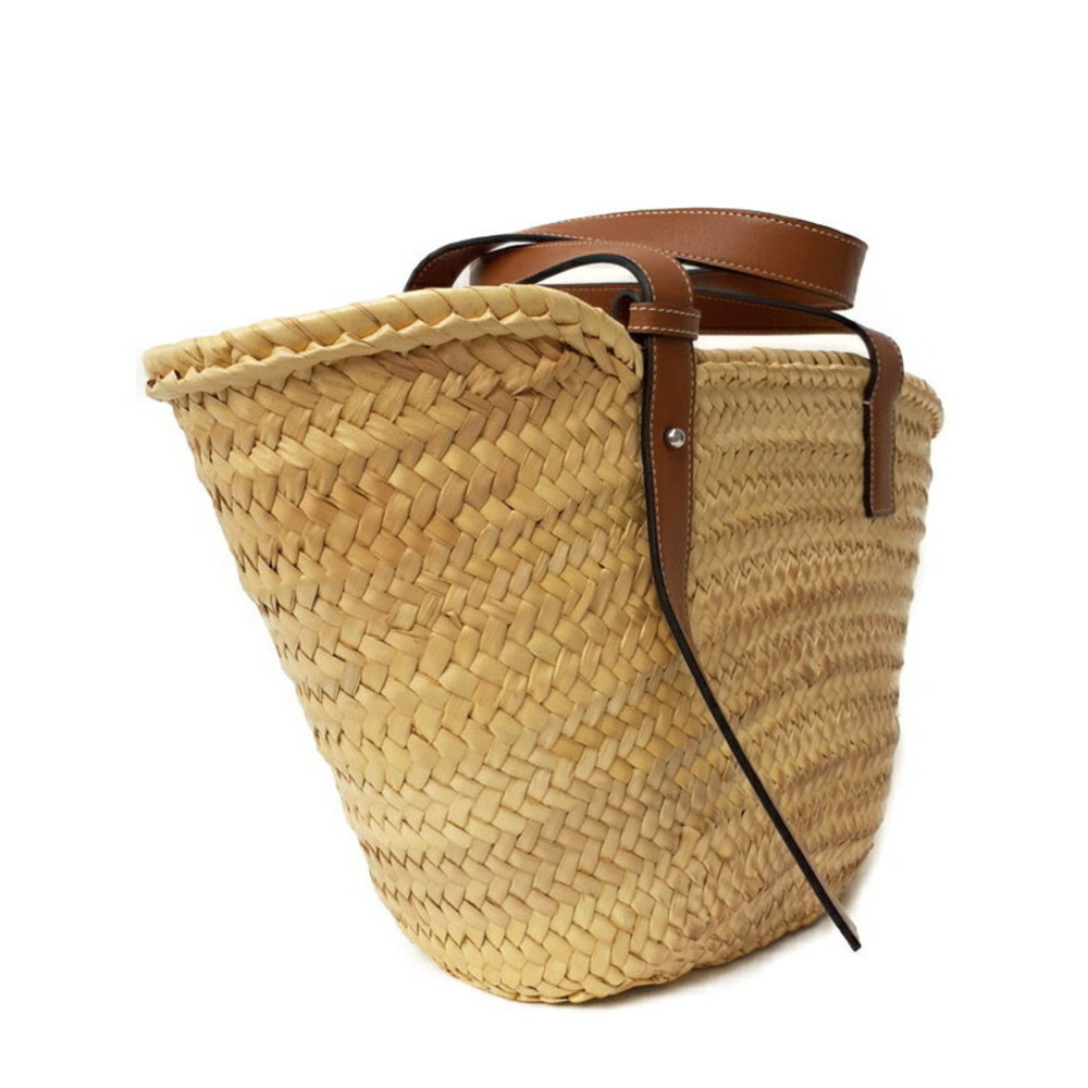 Loewe Bag Basket leaf leather anagram Tan calfskin woven palm Paula Ibiza